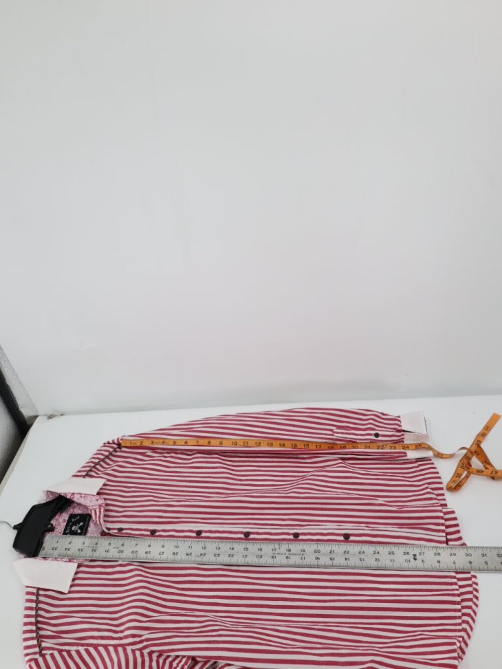 Rock Roll N Soul Shirt Men XL Cotton Button Up Long Sleeve Striped contrast trim - Picture 11 of 12